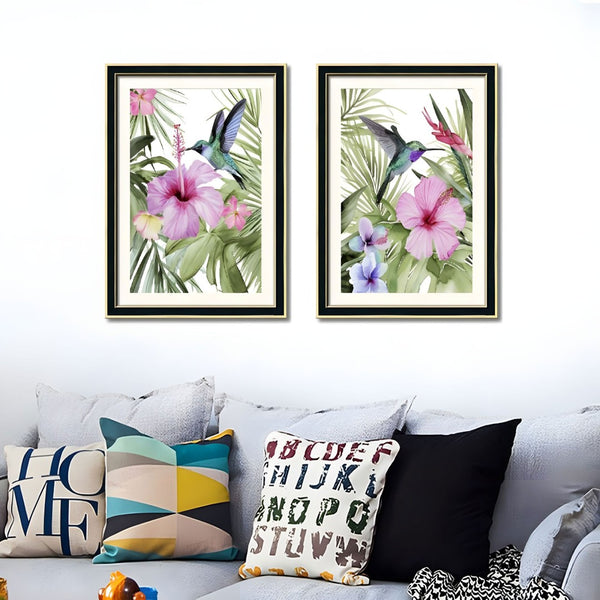 English Elm Set Of 2 Pelican Bird Framed Wall Art - Elegant Coastal Prints With Solid Wood Frames For Home Décor T3976P383230-GIGA