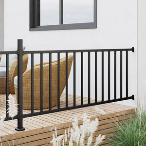 English Elm 32.5 in Powder Coated Steel Stair Railing Kit with Balusters for Indoor Outdoor Use T3210P471629