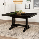 English Elm Walker Edison - Classic Extendable Trestle Dining Table - Antique Black