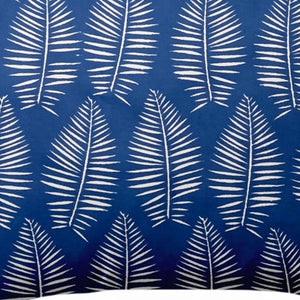 Homeroots 22" X 26" Blue And White Zippered Tropical Lumbar Indoor Outdoor Pillow  100% Polyester 410053