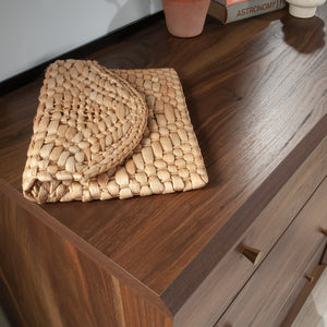 English Elm 4-Drawer Chest In Warm Brown Finish – Stylish Storage Solution For Bedroom Or Guest Space, Easy Setup! B356P402806