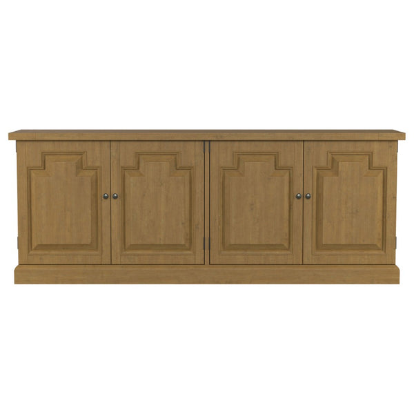 English Elm Allende Pine Sideboard with Four Raised Panel Doors for Farmhouse Dining Rooms B062P441297