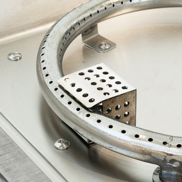 Homeroots 28" Ashy Gray Rattan Design Square Propane Fire Pit With Lava Rocks And Cover   410565