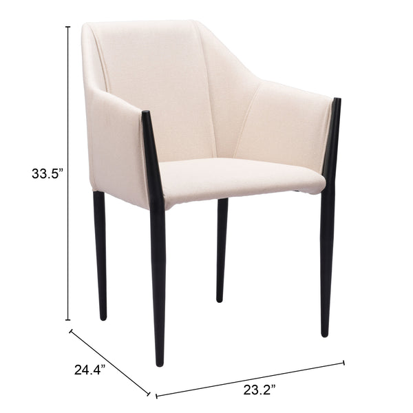 Andover Dining Chair - Set of 2 Beige 110168 Zuo Modern
