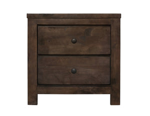 English Elm Wallace & Bay - Brown 2-Drawer Nightstand - Rustic Modern Design With Easy-Care Engineered Wood And Ample Storage B2709P212318-GIGA