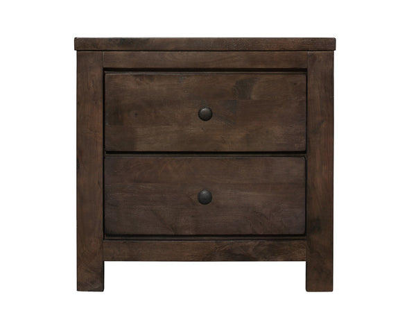 English Elm Wallace & Bay - Brown 2-Drawer Nightstand - Rustic Modern Design With Easy-Care Engineered Wood And Ample Storage B2709P212318-GIGA