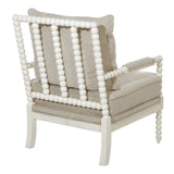 OSP Home Furnishings Kaylee Spindle Chair Beige Linen