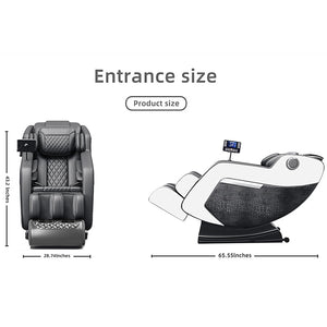 English Elm Massage Full-Body Zero Gravity Chair with 20 Airbags, Hip Heat, 8 Rollers, Foot & Air Massage, Easy Install W3327S00005