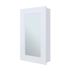 English Elm White Wall-Mounted Medicine Cabinet With Mirror – Stylish Storage Solution For Your Bathroom Essentials B062P252182-GIGA