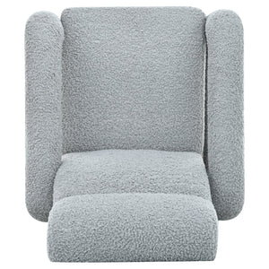 English Elm Christopher Knight Home® - 31.25" Push Back Recliner Plush Teddy Fleece Upholstered Armchair with Foam & Pocket Springs Comfort 90–120–150° Adjustments LIGHT GREY N763P212864R