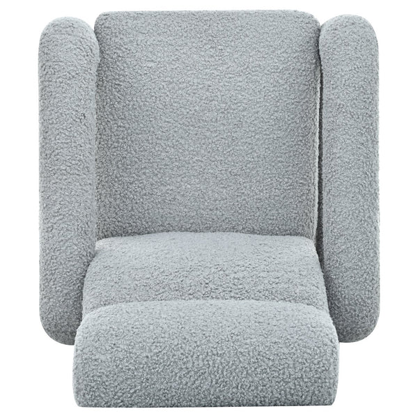 English Elm Christopher Knight Home® - 31.25" Push Back Recliner Plush Teddy Fleece Upholstered Armchair with Foam & Pocket Springs Comfort 90–120–150° Adjustments LIGHT GREY N763P212864R
