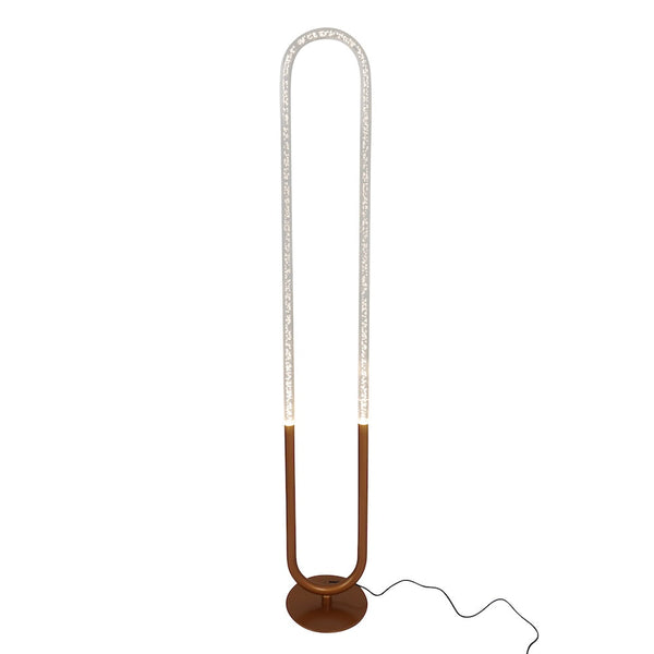 English Elm Ashcroft Furniture - Contemporary Floor Lamp - Elegant Arched Led Lighting For Living Rooms, Bedrooms & Offices, Coarse Gold B183P315107