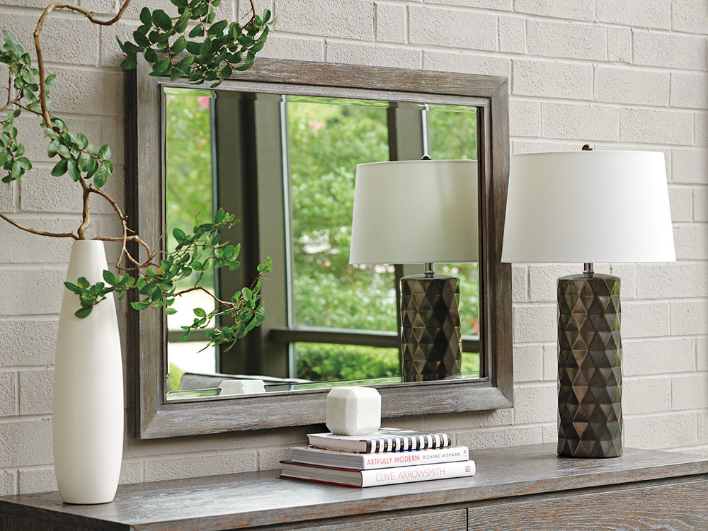 Lexington Solana Rectangular Mirror - Contemporary Oak Design With Beveled Frame For Stylish Home Décor Priano  411-205
