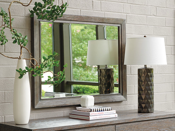 Lexington Solana Rectangular Mirror - Contemporary Oak Design With Beveled Frame For Stylish Home Décor Priano  411-205