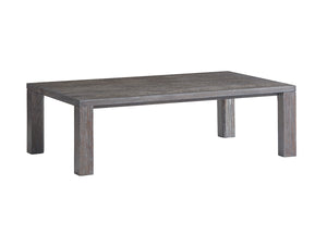Lexington Impulse Cocktail Table - Contemporary Oak Design With Cerused Gray Finish & Polished Graphite Hardware Priano  411-945