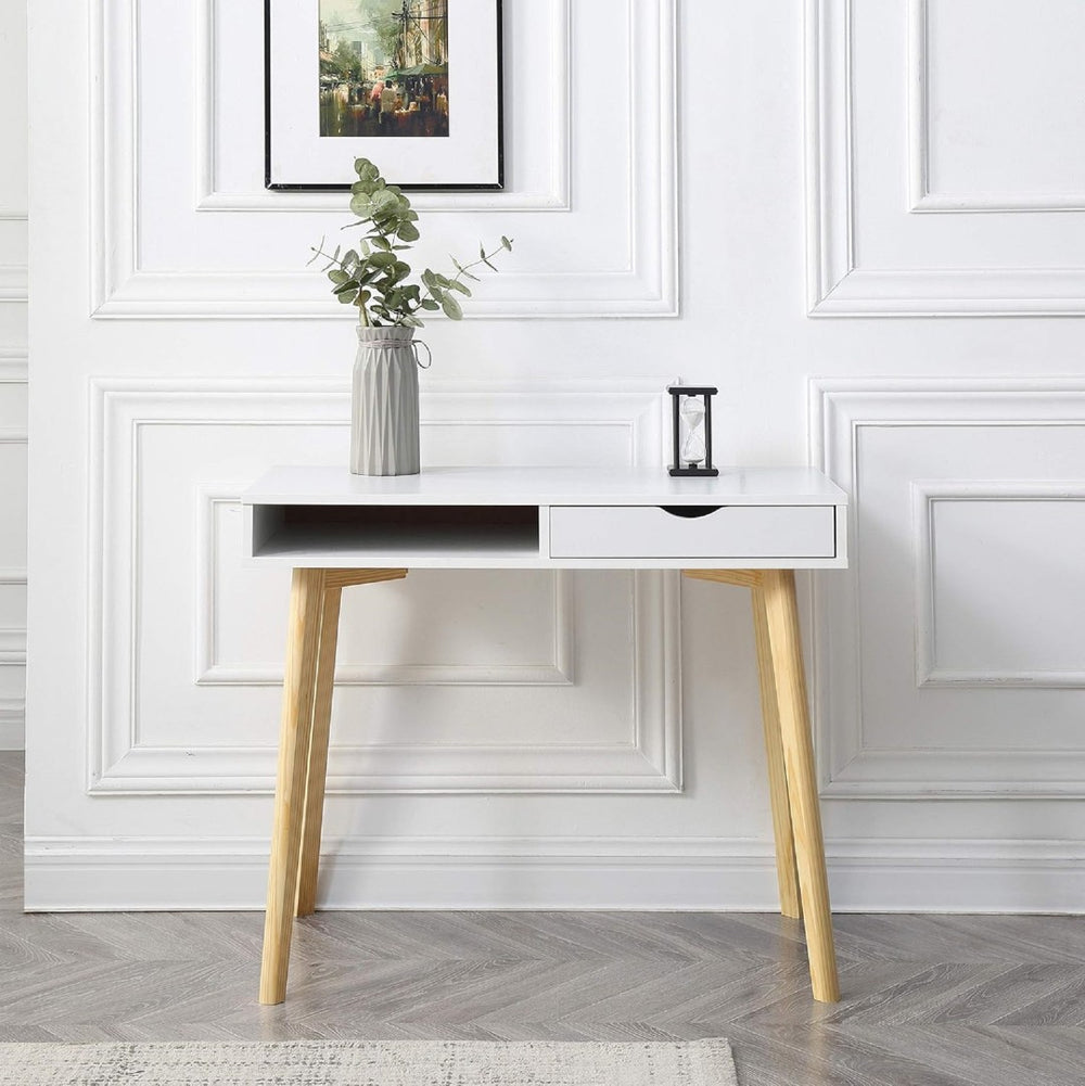 English Elm Modern Laurel Marbled Writing Desk with Drawers for Study Bedroom or Dorm B011P236745