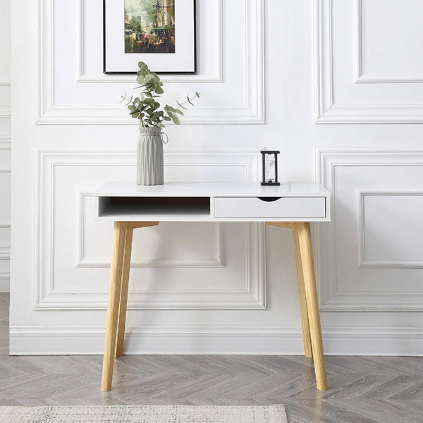 English Elm Modern Laurel Marbled Writing Desk with Drawers for Study Bedroom or Dorm B011P236745