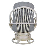 OSP Home Furnishings Lanai Rattan Swivel Rocker Grey