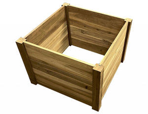 Homeroots 24" Premium Square Hardwood Vegetable And Flower Planter  Wood 412065