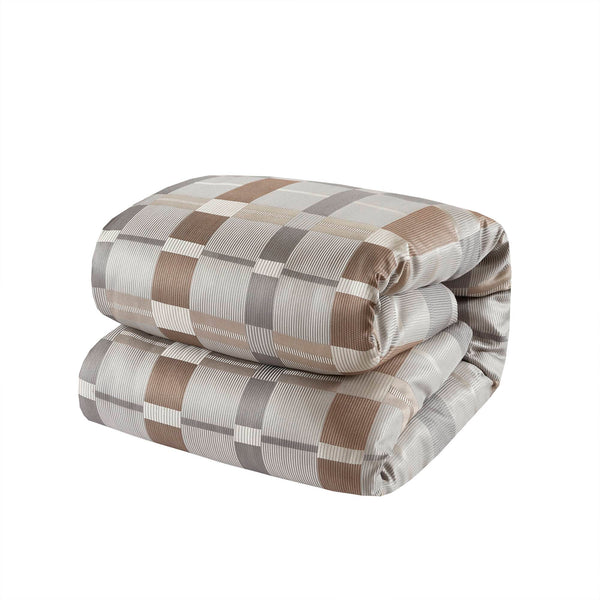 English Elm 8 Queen Jacquard Oversized Duvet Comforter Set with Euro Shams, Decorative Pillows, Plush Polyester fills Multicolor 22.83 L x 18.9 W x 15.35 H B035P319231