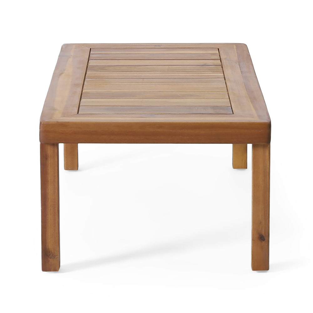 English Elm Christopher Knight Home® - Teak Acacia Wood Loveseat & Coffee Table Set with Water-Resistant Cream Cushions, Durable Outdoor Retreat 70844.00