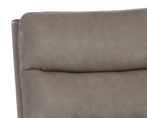 Sunpan KELLER Swivel Lounge Chair in Missouri Stone Leather - Mid-Century Modern Comfort & Style 108722