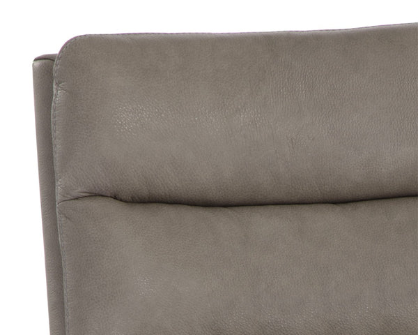 Sunpan KELLER Swivel Lounge Chair in Missouri Stone Leather - Mid-Century Modern Comfort & Style 108722