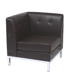 OSP Home Furnishings Wall Street Corner Chair Espresso