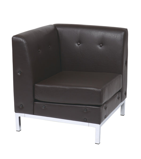 OSP Home Furnishings Wall Street Corner Chair Espresso