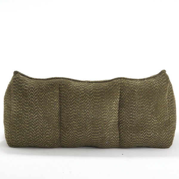 English Elm Soft Plush Foam Beanbag Chair for Two People, Square Recliner Sofa With Superfiber Comfort Embrace Olive Green W1996P252273