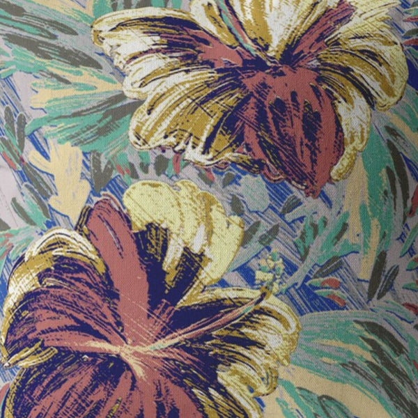 Homeroots 26” Terracotta Hibiscus Indoor Outdoor Throw Pillow   412384