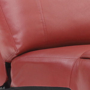 English Elm Ward PU Wedge Sectional Piece for Spacious Seating – Durable Faux Leather, Easy-Clean, Converts Easily Red 60 L x 26 W x 30 H B078P301548