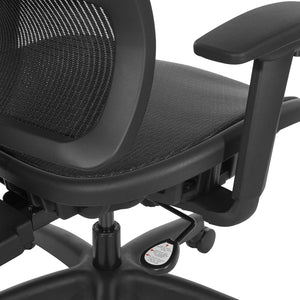 OSP Home Furnishings Vertical Matrix Ergonomic Manager Chair with Lumbar Support for Executive Workspace Comfort 639-T11N48P
