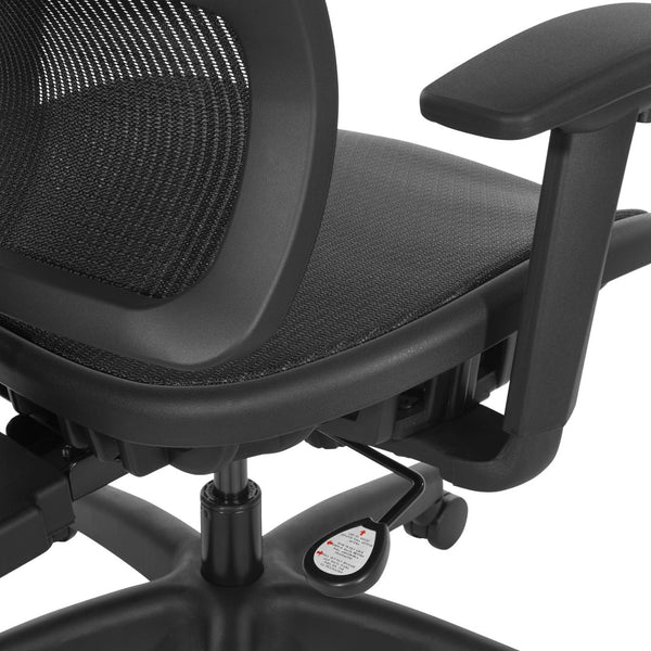 OSP Home Furnishings Vertical Matrix Ergonomic Manager Chair with Lumbar Support for Executive Workspace Comfort 639-T11N48P