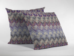 Homeroots 26” Magenta Cream Hatch Indoor Outdoor Throw Pillow   412554