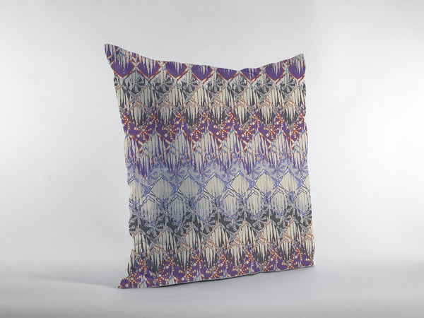 Homeroots 26” Magenta Cream Hatch Indoor Outdoor Throw Pillow   412554