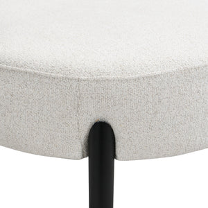 English Elm Christopher Knight Home® - Upholstered Nordic Accent Chair Beige with Black Frame — Modern 300lb Capacity Reading Armchair for Sunroom N779P264850B