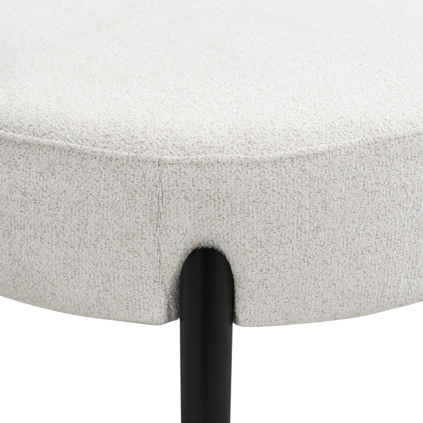 English Elm Christopher Knight Home® - Upholstered Nordic Accent Chair Beige with Black Frame — Modern 300lb Capacity Reading Armchair for Sunroom N779P264850B