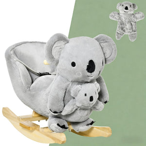 English Elm Dinosaur Plush Rocking Toy for Toddlers with Sound Effects and Wooden Base T3971P442602