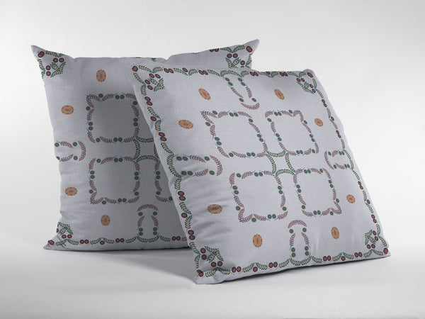 Homeroots 26” White Floral Indoor Outdoor Throw Pillow   412604