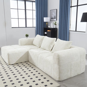 English Elm United We Win Modular L-Shaped Sectional Sofa - Soft Chenille, Tool-Free Setup, Modern Design & Storage W1568S00150-GIGA