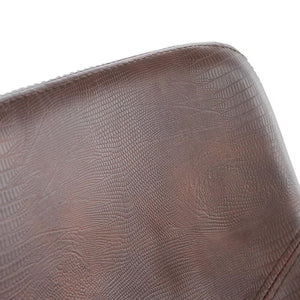 English Elm Christopher Knight Home® - Set of 2 Dax Faux Leather Barstool Brown with Faux Snakeskin Stitching, Cushioned Seat & Steel Legs 57582.00