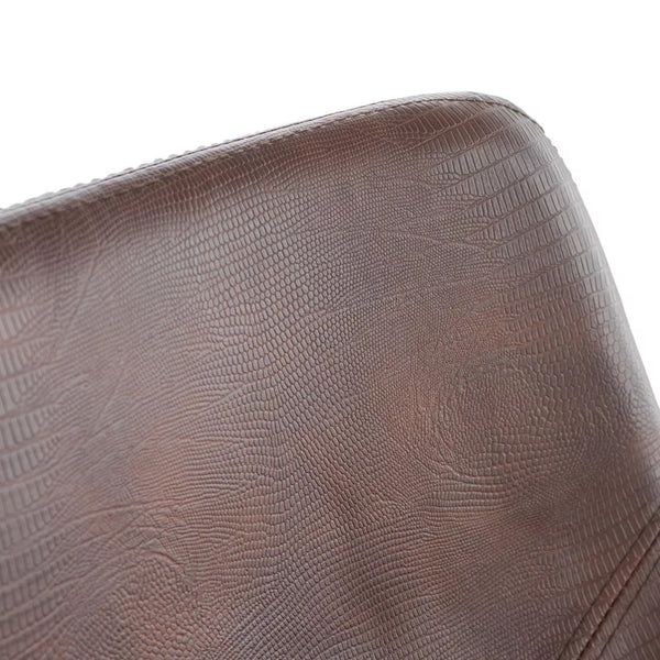 English Elm Christopher Knight Home® - Set of 2 Dax Faux Leather Barstool Brown with Faux Snakeskin Stitching, Cushioned Seat & Steel Legs 57582.00