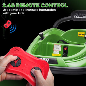English Elm Aosom 12v Kids Bumper Car Ride on Toy with Dual Joysticks and Parental Remote W2225P249895