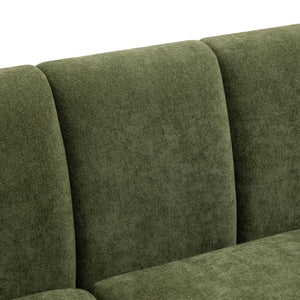 English Elm Modern Chenille Loveseat with Pocket Spring Support for Apartment Living Rooms Green N763S000070F