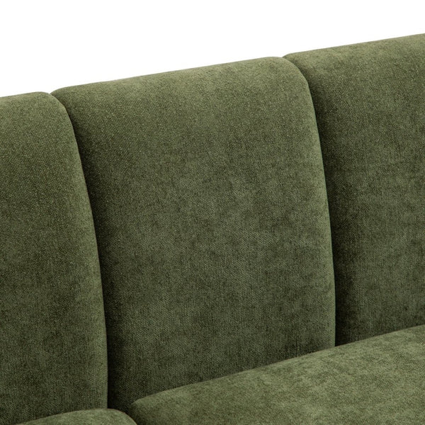 English Elm Modern Chenille Loveseat with Pocket Spring Support for Apartment Living Rooms Green N763S000070F