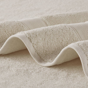 JLA Home Madison Park Signature - Ultra-Soft Spa-Quality 100% Cotton Towel Set with 800GSM Plush Absorbency, Antimicrobial, Oeko-Tex Certified Natural MPS73-190
