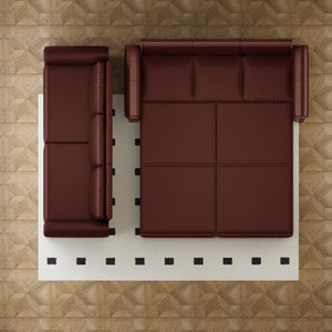 English Elm Chesterfield 93.7" King Pull-Out Sleeper Sofa Bed - Elegant 3-In-1 Faux Leather With Nailhead Trim W1885S00102