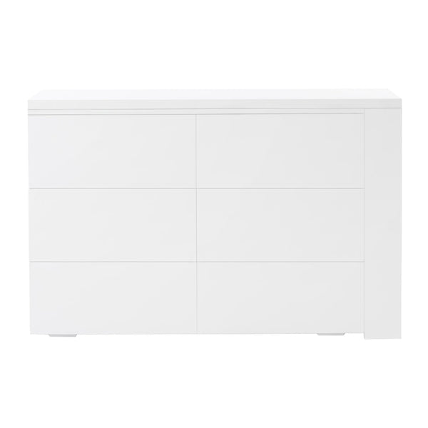 English Elm Six Drawers Multi-Functional White Desk With Removable Top – Versatile Storage For Home & Office W3871P369001-GIGA