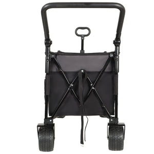 English Elm Multi-functional Folding Wagon with All-terrain Wheels Adjustable Handle Outdoor Hauler W2932P289380